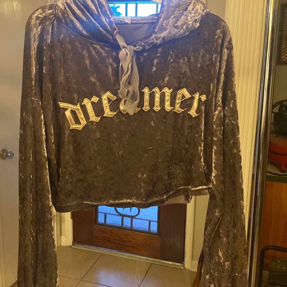 Crop purple hoodie
